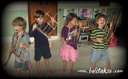 Angklung Bamboo at Bali from Sunda East Jawa