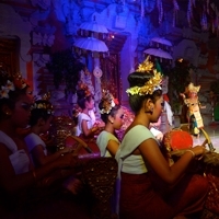 Girls Gamelan TUNAS MARAGAWI Br.Kalah, Legong Lasem Dance JAN 2016 @ Odalan Pura Catur Bhuana.