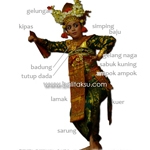 Costume Balinese Danca - pakaian tari legong レゴン　衣装図解