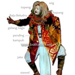 Costume Balinese Danca - pakaian tari Topeng Tua トペン　トゥア　衣装図解